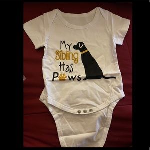 New pet sibling onesie